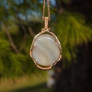 Handmade ✨Bandit Agate✨ crystal pendant necklace